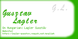 gusztav lagler business card